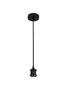 Lighting: Cord Suspension Kit E27 - Black