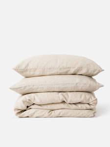 Sove Chambray Linen Duvet Cover - Oatmeal