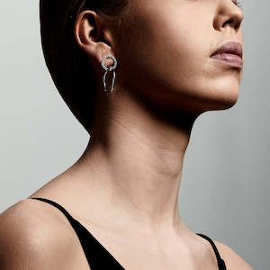 Garcelle Earrings - Crystal - Silver Plated