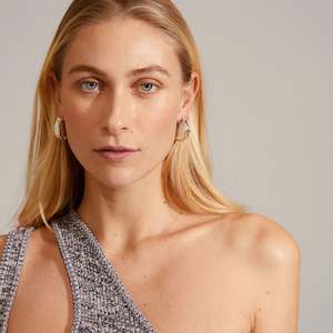 Julita Recycled Hoop Earrings - Silver Plated