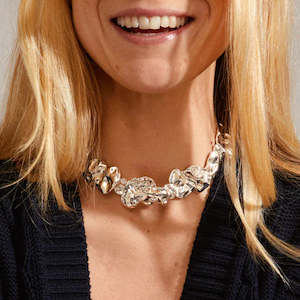 Pulse Recycled Statement Necklace - Silver Plated