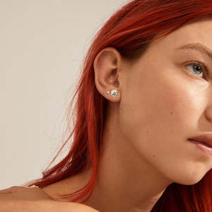 Jewellery: Jola Earrings - Silver Plated White