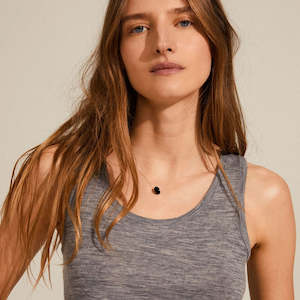 Chakra Necklace - Silver Plated - Root - Black Agate