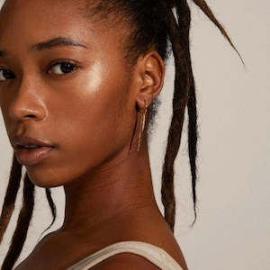 Jewellery 2: Maja Crystal Waterfall Hoop Earrings - Gold Plated