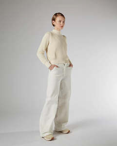 Winter Essentials: Mila Ivory Rise Palazzo Jeans