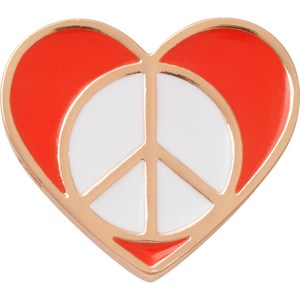 Jibbitz Peace Sign in Heart