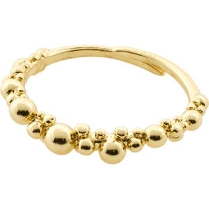 Womens Clothing: Solidarity Recycled Bubbles Ring - Gold Plated