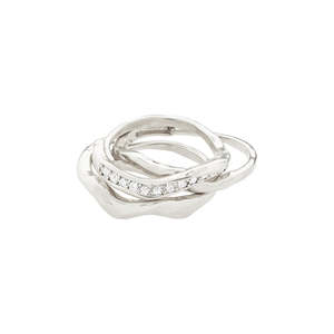 Sale: True Ring - Silver Plated - Crystal