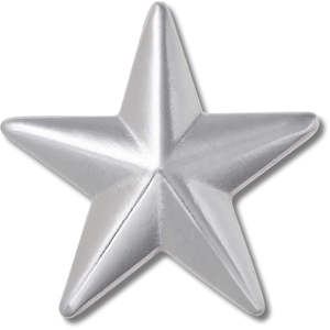 Jibbitz: Jibbitz Silver Star Badge