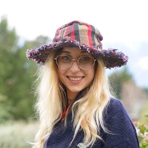 Hemp Patchwork Fringe Hat