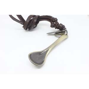 Costume Necklace Pendants: Leather Necklace