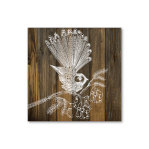 Dark Plywood Art Block