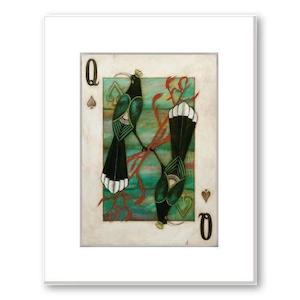 New Zealand Prints: Huia Queen NZ Print 28 x 35 cm