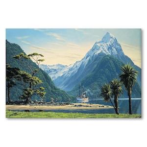 New Zealand Prints: Mitre Peak View Canvas By Peter Morath