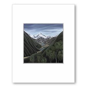 New Zealand Prints: Beyond The Cascade NZ Print 28 x 35 cm