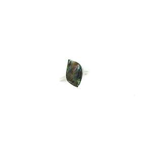 Greenstone Paua Rings: * ONLINE * Maru Paua Shell Silver Ring