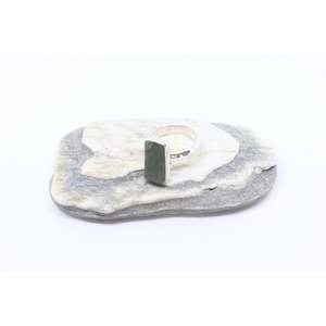 Rongo Silver Greenstone Ring