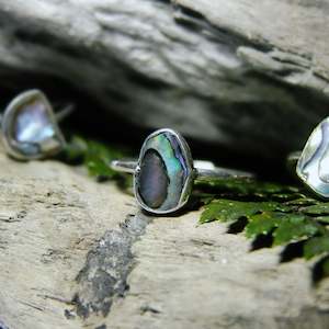 Greenstone Paua Rings: Paua Sterling Silver Ring