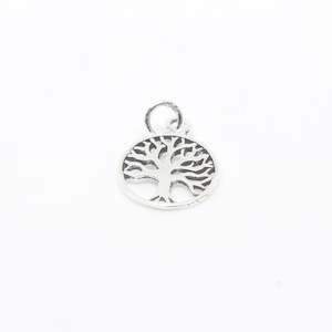 Silver Studs 1: Tree of Life Circle Charm