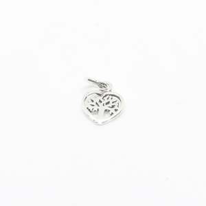Silver Studs 1: Tree of Life Heart Charm