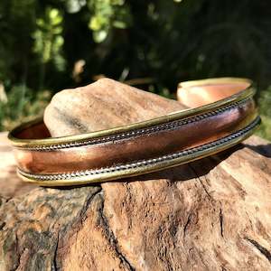 Brass Silver Played Bangles: Copper Plain Bangle