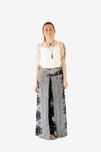 Hippie Pants: Printed Wrap Pants