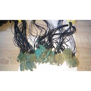 All Pendants Necklaces: Thin Leather Pendant Necklace