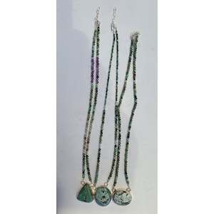 All Pendants Necklaces: Storm Turquoise Oval Oval Sterling Silver Necklace