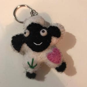 Happy Felt Sheep Keyring