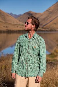 All Mens Shirts: Beaumont Block Print Long Sleeve Cotton Shirts
