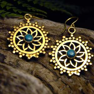 Dao Stone Brass Earring