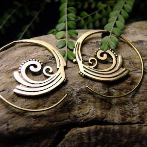 Brass And Silver Plated Earrings: Sia Spiral Earring