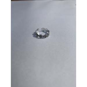 Silver Rings Collection: Daisy Adjustable Sterling Silver Toe Ring