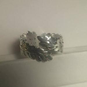 Brass And Silver Plated Rings: Fern Wrap Silver Plated Ring