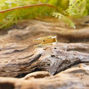 Brass And Silver Plated Rings: Hugos Cousin Square Brass Rings