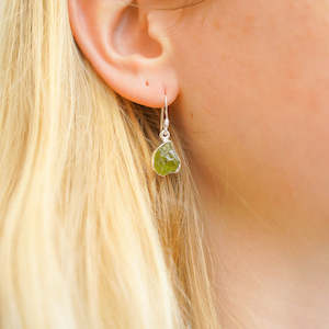 Silver And Gemstone Earrings: Arwen Natural Cutstone Sterling Silver Earrings