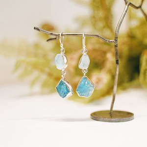 Silver And Gemstone Earrings: Lara Topaz & Apatite Gemstone Sterling Silver Earrings