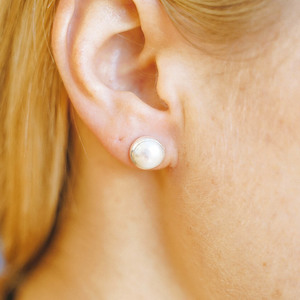 Silver And Gemstone Earrings: Lapris Stud Sterling Silver Earrings