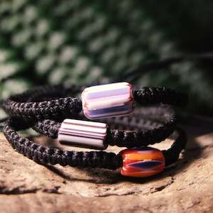 Costume Bracelets 1: Painted Bead Macrame Bracelet