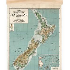 Wall Art 1: NZ Dominion Map Wall Chart