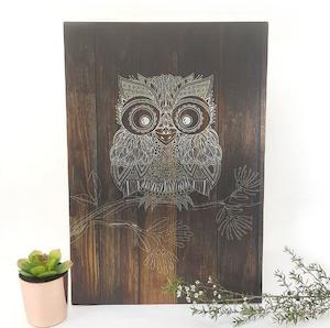 Morepork Large ACM Wall Art