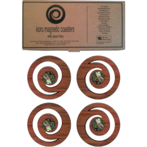 Kitchenware 1: Rimu Paua Magnetic Coasters Set