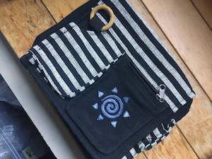 Shoulder Bags: Sun Stripe B/W Bag