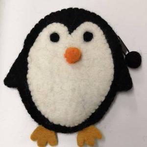 Felted Wool Penguin Purse
