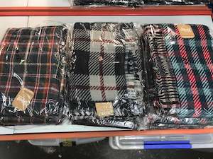 Shawls 1: Trevor Acrylic Check Shawls