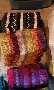 Stripe Wrist Warmers Long