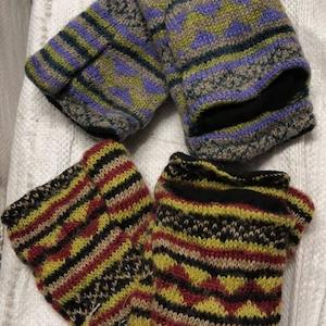 Mittens: Mohair Jacquard Hunter Mittens