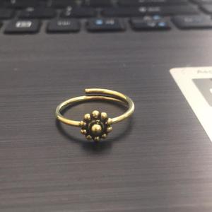 Brass And Silver Plated Rings: Dot Adjustable Ring
