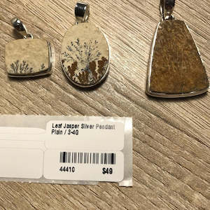 Leaf Jasper Silver Pendant
