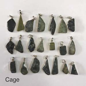 Greenstone Silver Pendants